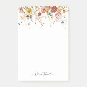 PixDezines H2 Rustic Fall Garden Blume Post-it Klebezettel