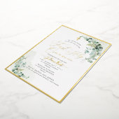 PixDezines H2 Rustikale Eukalyptus Erste Kommune Folieneinladung (Gedreht)