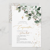 PixDezines H2 Rustikale Kaugummi-Eukalyptus-Bestät Einladung (Vorne/Hinten)