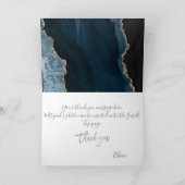 PixDezines H2 Slate Blue Silver Agate Mitzvah ✡ Karte (Innenseite)