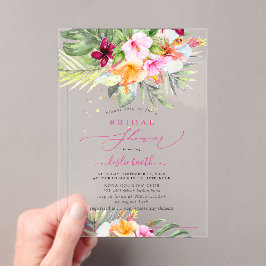 PixDezines H2 Tropical Paradise Bridal Shower Acryleinladungen