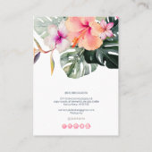 PixDezines H2 Tropisches Paradies Ohrringe+Kette Visitenkarte (Rückseite)