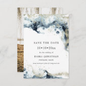 PixDezines H2 Waves Metallic Foam Save the Date (Vorne/Hinten)