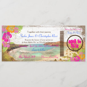 PixDezines Hanauma Bay/altmodisches Bordkartendesi Einladung