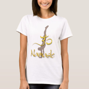 PixDezines Handstand-Pose/Namaste/Om T-Shirt