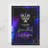 PixDezines Hanukkah Celebration, Fun Script Schrif Einladung (Vorderseite)