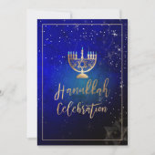 PixDezines Hanukkah Celebration, Fun Script Schrif Einladung (Vorderseite)