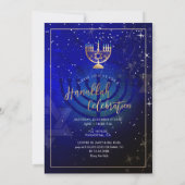 PixDezines Hanukkah Celebration, Fun Script Schrif Einladung (Rückseite)