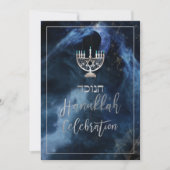 PixDezines Hanukkah Celebration, Fun Script Schrif Einladung (Vorderseite)