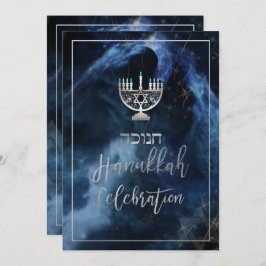 PixDezines Hanukkah Celebration, Fun Script Schrif Einladung