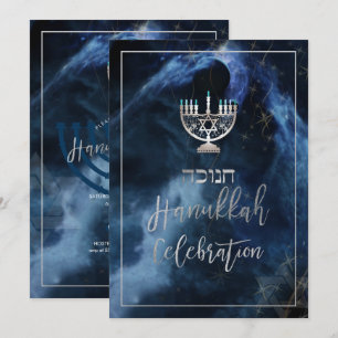 PixDezines Hanukkah Celebration, Fun Script Schrif Einladung