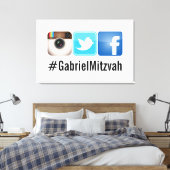 PixDezines Hashtag Party Fotos signieren Leinwanddruck (Insitu (Schlafzimmer))