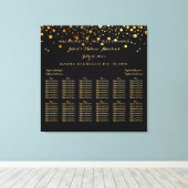 PixDezines hat Gold/Hochzeitssitzkarte getrübt Leinwanddruck (Insitu (Holzboden))