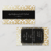 PixDezines Haute Coutour Damask/dicker Hintergrund Visitenkarte (Vorne/Hinten)