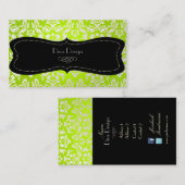 PixDezines Haute Coutour Damask, Imitate Pearl Visitenkarte (Vorne/Hinten)