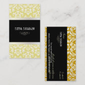 PixDezines Haute Coutour Damask, Imitate Pearl Visitenkarte (Vorne/Hinten)