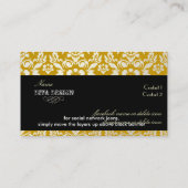 PixDezines Haute Coutour Damask, Imitate Pearl Visitenkarte (Rückseite)