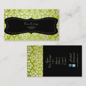 PixDezines Haute Coutour Damask, Imitate Pearl Visitenkarte (Vorne/Hinten)