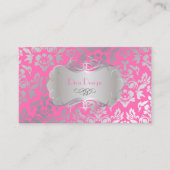 PixDezines Haute Coutour Damask, Imitate Silver/DI Visitenkarte (Vorderseite)
