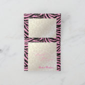 PixDezines Haute Coutour Damask+Zebra Thank You Dankeskarte (Innenseite)