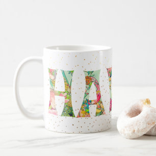 PixDezines Hawaii Ananas Collage Wasserfarbe Kaffeetasse