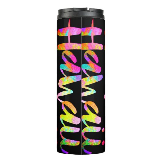 PixDezines HAWAII LAVA RAINBOW/DIY Hintergrund Thermosbecher (Rückseite)