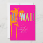 PixDezines hawaii+palms/DIY Hintergrundfarbe Einladung (Vorderseite)