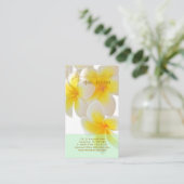 PixDezines Hawaii Plumeria/DIY Schriftart+Farbe Visitenkarte (Stehend Vorderseite)