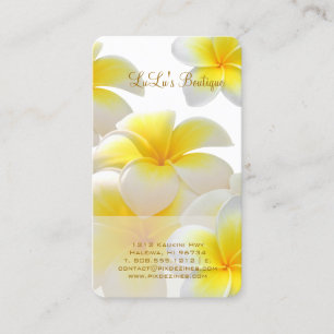 PixDezines Hawaii Plumeria Visitenkarte