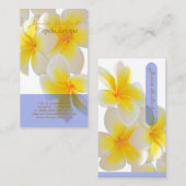 PixDezines Hawaii Plumeria Visitenkarte (Vorne/Hinten)