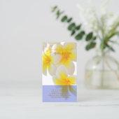 PixDezines Hawaii Plumeria Visitenkarte (Stehend Vorderseite)