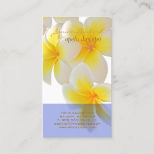 PixDezines Hawaii Plumeria Visitenkarte