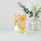 PixDezines Hawaii Rosa Plumeria/DIY-Farbe Visitenkarte (Stehend Vorderseite)