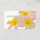 PixDezines Hawaii Rosa Plumeria/DIY-Farbe Visitenkarte (Rückseite)