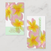 PixDezines Hawaii Rosa Plumeria/DIY-Farbe Visitenkarte (Vorne/Hinten)