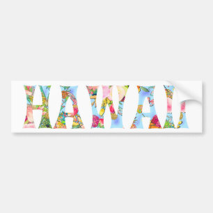 PixDezines Hawaii Tiki Typografie Autoaufkleber