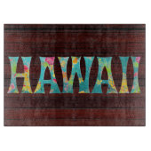 PixDezines Hawaii, TIKI TYPOGRAPHY+Holztextur Schneidebrett (Vorderseite)