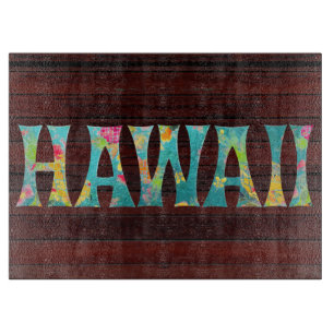 PixDezines Hawaii, TIKI TYPOGRAPHY+Holztextur Schneidebrett