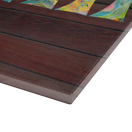 PixDezines Hawaii, TIKI TYPOGRAPHY+Holztextur Schneidebrett (Ecke)