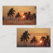PixDezines Hawaiian Beach Sunset Visitenkarte (Vorne/Hinten)