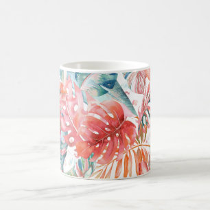 PixDezines Hawaiian Dschungel Aquamarin Rust Folia Kaffeetasse