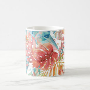 PixDezines Hawaiian Dschungel Aquamarin Rust Folia Kaffeetasse