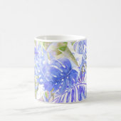 PixDezines Hawaiian Dschungel Blauer Blauer Grüne Kaffeetasse (Mittel)