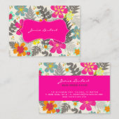 PixDezines Hawaiian Dschungel/DIY Hintergrundfarbe Visitenkarte (Vorne/Hinten)