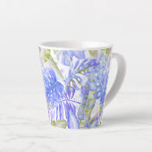 PixDezines Hawaiian Jungle Cornflower Blue Green Milchtasse (Rechte Ecke)
