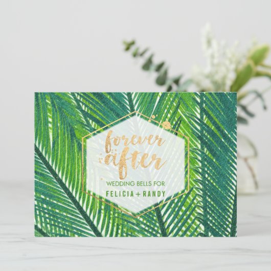 PixDezines Hawaiian Palm Fronds/DIY Hintergrund Einladung (Stehend Vorderseite)