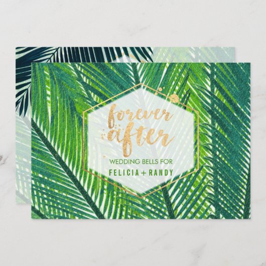 PixDezines Hawaiian Palm Fronds/DIY Hintergrund Einladung (Vorne/Hinten)