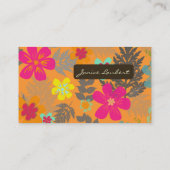 PixDezines Hawaiianischer Dschungel/benutzerdefini Visitenkarte (Rückseite)