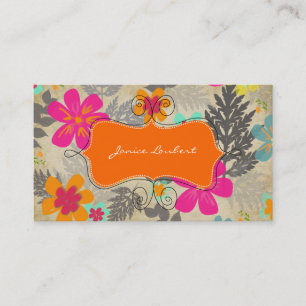 PixDezines Hawaiianischer Dschungel/vintage Hinter Visitenkarte