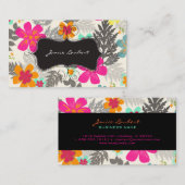 PixDezines Hawaiischer Dschungel/Benutzerdefiniert Visitenkarte (Vorne/Hinten)